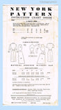 New York 1505: 1950s Uncut Misses Afternoon Dress Sz 32 Bust Vintage Sewing Pattern