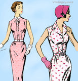 New York 1584: 1950s Uncut Misses Sleeveless Dress Sz 36 B Vintage Sewing Pattern