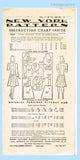 1940s Vintage New York Sewing Pattern 1677 Uncut Misses Jumper Dress Size 34 B