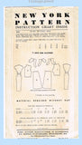 New York 891: 1950s Uncut Misses Street Dress Sz 31 B Vintage Sewing Pattern