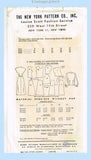New York 916: 1950s Uncut Misses Slender Dress Sz 32 B Vintage Sewing Pattern