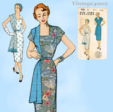 New York 916: 1950s Uncut Misses Slender Dress Sz 34 B Vintage Sewing Pattern