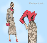 1950s Very Rare Originator Designer Pattern 347 Misses Suit Sz 16 34B