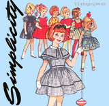 1960s Vintage Simplicity Sewing Pattern 4586 Toddler Girls 7 Day Dress Size 5
