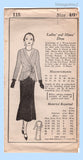 Own Name 118: 1930s Uncut Misses 2 PC Dress or Suit 40 B Vintage Sewing Pattern