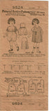 1920s Original Vintage Pictorial Review Pattern 9524 Toddlers Bubble Romper Sz 3