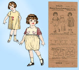 1920s Original Vintage Pictorial Review Pattern 9524 Toddlers Bubble Romper Sz 3