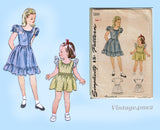 Simplicity 1269: 1940s Sweet WWII Baby Girls Dress Size 2 Vintage Sewing Pattern