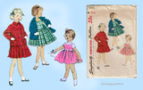 1950s Original Vintage Simplicity Pattern 1335 Toddler Girls Jumper & Jacket Sz6
