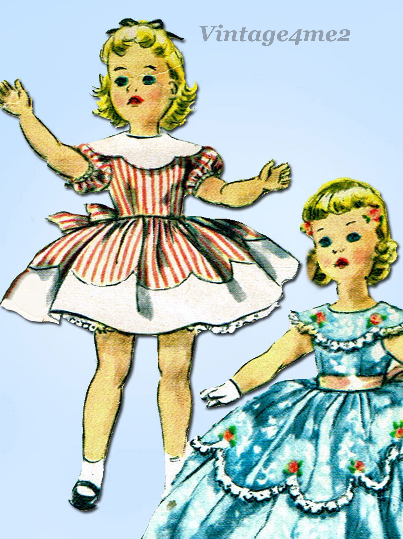 1950s VTG Simplicity Sewing Pattern 1336 Sweet Sue 25in Doll