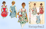 1950s Vintage Simplicity Sewing Pattern 1359 1 Yard Heart Pocket Apron Fits All