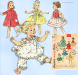 1950s Vintage Simplicity Sewing Pattern 1779 Sweet Sue 18 Inch Doll Clothes ORIG