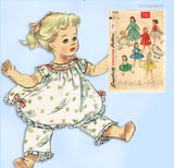 1950s Vintage Simplicity Sewing Pattern 1779 Sweet Sue 18 Inch Doll Clothes ORIG
