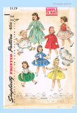 1950s Vintage Simplicity Sewing Pattern 1779 25 Inch Sweet Sue Doll Clothes