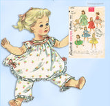 1950s Vintage Simplicity Sewing Pattern 1779 Sweet Sue Easy 31 Inch Doll Clothes