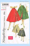 1950s Vintage Simplicity Sewing Pattern 1908 Envelope Front