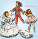 \1950s Vintage Simplicity Sewing Pattern 2254 10.5 Inch High Heel Doll Clothes ORIG