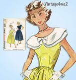 Simplicity 2497: 1940s Cute Misses Day Dress Size 32 Bust Vintage Sewing Pattern