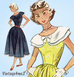 Simplicity 2497: 1940s Cute Misses Day Dress Size 32 Bust Vintage Sewing Pattern