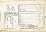 Simplicity 2497: 1940s Cute Misses Day Dress Size 32 Bust Vintage Sewing Pattern