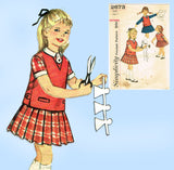 1950s Vintage Simplicity Sewing Pattern 2673 Baby Girls Dress or Suit Size 1