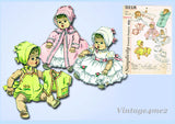 1960s Vintage Simplicity Sewing Pattern 3218 16 Inch Baby Doll Clothes Set