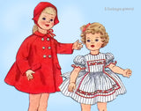 1960s Vintage Simplicity Sewing Pattern 3661 Life Size 32 Inch Doll Clothes Set