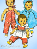 1960s Vintage Simplicity Sewing Pattern 3669 Uncut 16 Inch Baby Doll Clothes ORIG