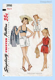 Simplicity 3906: 1950s Cute Little Girls Bra & Shorts Sz8 Vintage Sewing Pattern