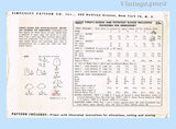 1950s Vintage Simplicity Sewing Pattern 4057 Embroidered Toddler Blouse Sz 3