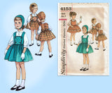 1960s Vintage Simplicity Pattern 4153 Uncut Toddler Girls Tyrolean Dress Sz 6