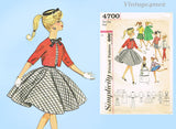 1960s Vintage Simplicity Sewing Pattern 4700 Classic Barbie Doll Clothes Set