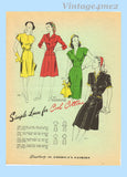 1940s Simplicity Sewing Pattern 4984 FF 15in Latexture Fashiondol Doll Clothes