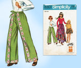 1970s Vintage Simplicity Sewing Pattern 5301 Uncut Little Girls Wrap Pants Fits All