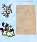 1940s Vintage Simplicity Embroidery Transfer 7122 Uncut WWII Small Floral Sprays