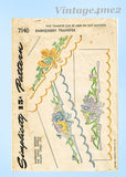 1940s Vintage Simplicity Sewing Pattern 7140 Uncut Floral Pillowcase Motifs