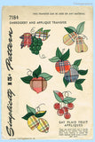 1940s Vintage Simplicity Embroidery Transfer 7184 Uncut Applique Fruit Tea Towel