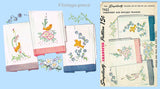1940s Vintage Simplicity Embroidery Transfer 7432 Uncut Floral Guest Towel Motifs