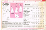 1960s Vintage Simplicity Sewing Pattern 8419 Baby Girls Jiffy Dress & Apron Sz 2