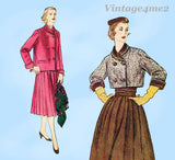 1950s Vintage Simplicity Sewing Pattern 8487 Uncut Misses Boxy Suit Sz 34 B