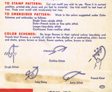1940s Vintage Superior Embroidery Transfer 143 Uncut 20 Lovely Motifs