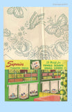 1940s Vintage Superior Embroidery Transfer 170 Uncut Butterfly Towel Ends Scarf