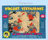 1950s Comic Elephant Tea Towel Vogart Textilprint 409 Uncut Color Hot Iron Transfer