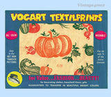 1950s Fall Harvest Tea Towel Vogart Textilprint 419 Uncut Color Hot Iron Transfer