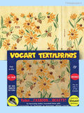 1950s Bees & Flower Tea Towel Vogart Textilprint 454 Uncut Color Hot Iron Transfer