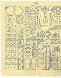1940s Vogart Embroidery Transfer Snood Shoes And More w Crochet ORIGINAL
