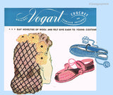 1940s Vogart Embroidery Transfer Snood Shoes And More w Crochet ORIGINAL