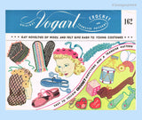 1940s Vogart Embroidery Transfer Snood Shoes And More w Crochet ORIGINAL