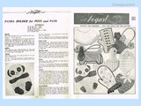 1940s Vogart 163 Transfer Potholders in Embroidery and Crochet ORIGINAL Uncut