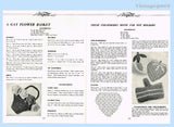 1940s Vogart 163 Transfer Potholders in Embroidery and Crochet ORIGINAL Uncut